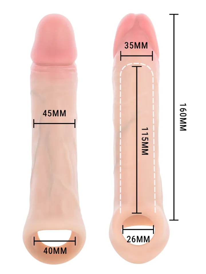 Arnold Vibrator Penis Sleeve With Remote 16 cm - Penisförlängare/Sleeve med vibrator 0