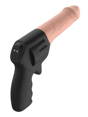 PowerShot Vibrating & Thrusting Dildo - Dildo med vibrator 0