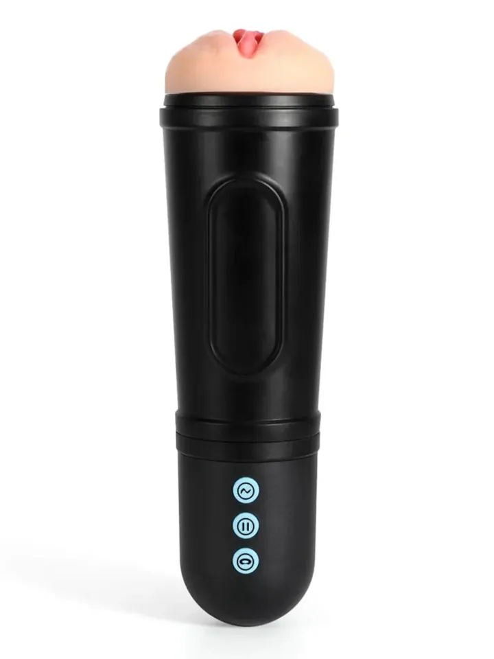 Addax Hands Free Masturbator & Vibrating Sleeve - Masturbator oral med vibration 0