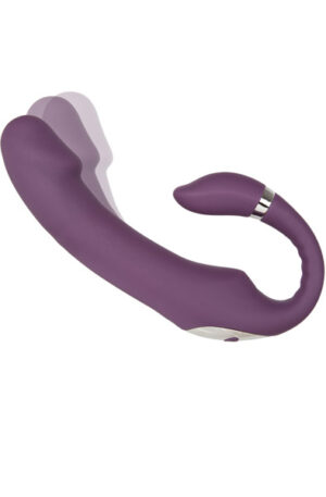 Dual Motor Bendable Stay In Place Vibrator Purple - Strap-ons 0