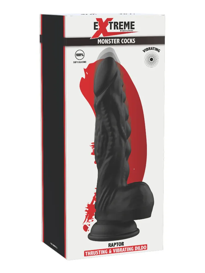 Hidden Desire Raptor Monster Vibrating Dildo 23 cm - Monster dildo 0