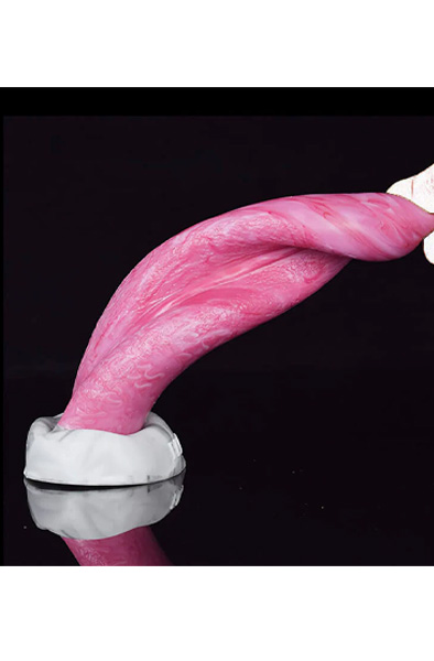 Pink Alien Silicone Sucker Tongue 21 cm - Dragon dildo 0
