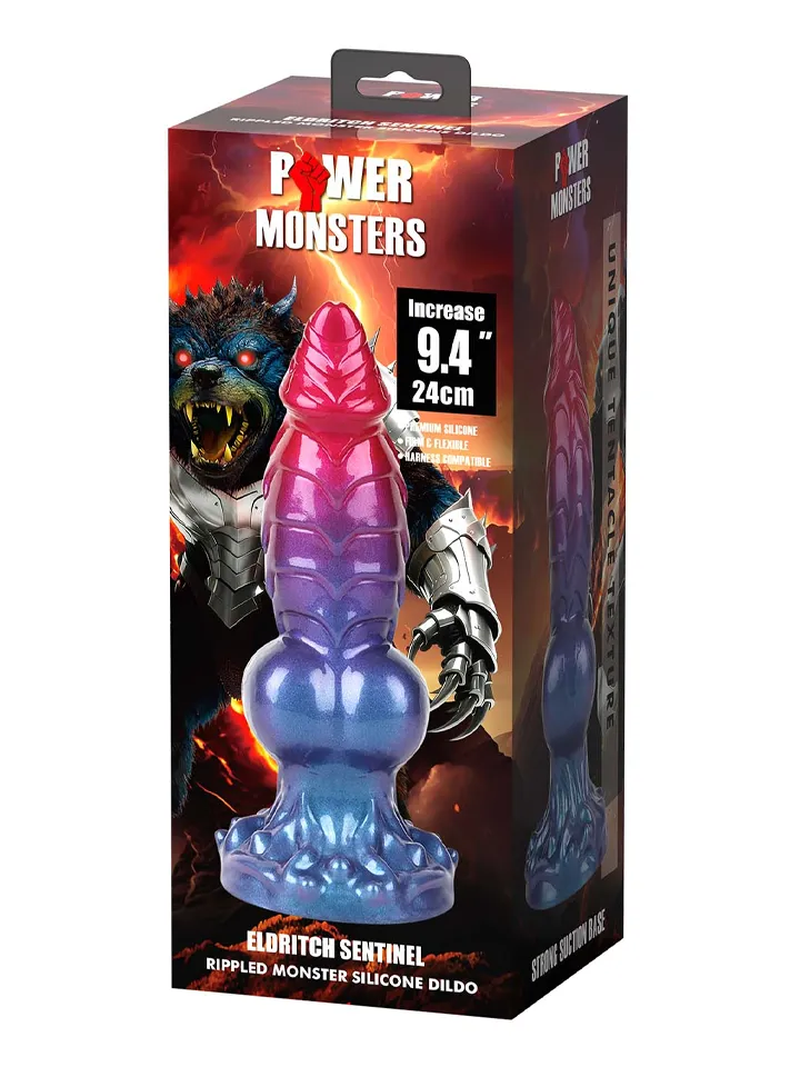 Eldritch Sentinel Rippled Monster Silicone Dildo 24 cm - Dragon dildo 0