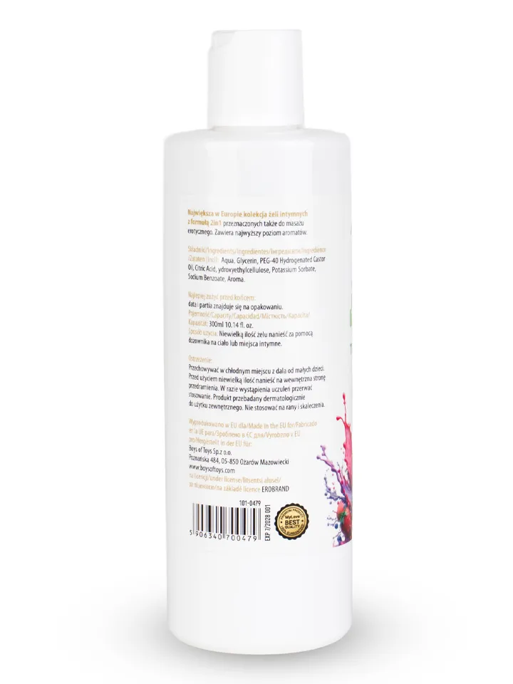 Intim & Massage Lubricant Tutti-Frutti 300 ml - Glidmedel & Massagelotion 0