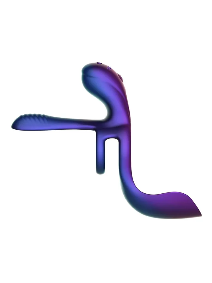 Zenith Cock Ring With Glans & Perineum Stimulator - Penisring med vibrator 0