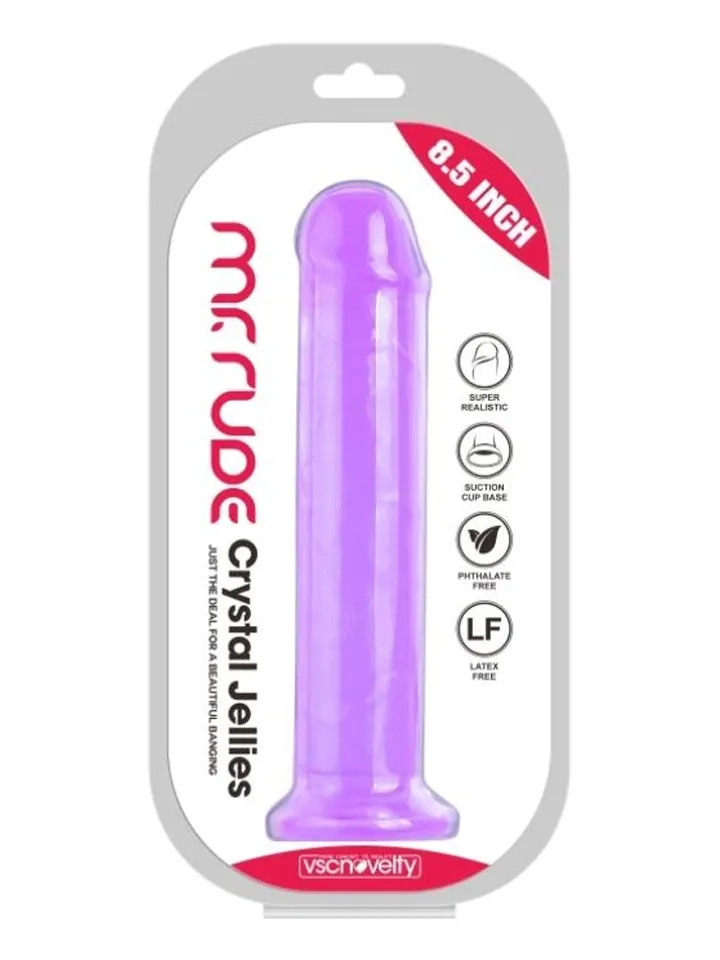 Realistic Penis Crystal Jellies Purple 21,6 cm - Dildo 0