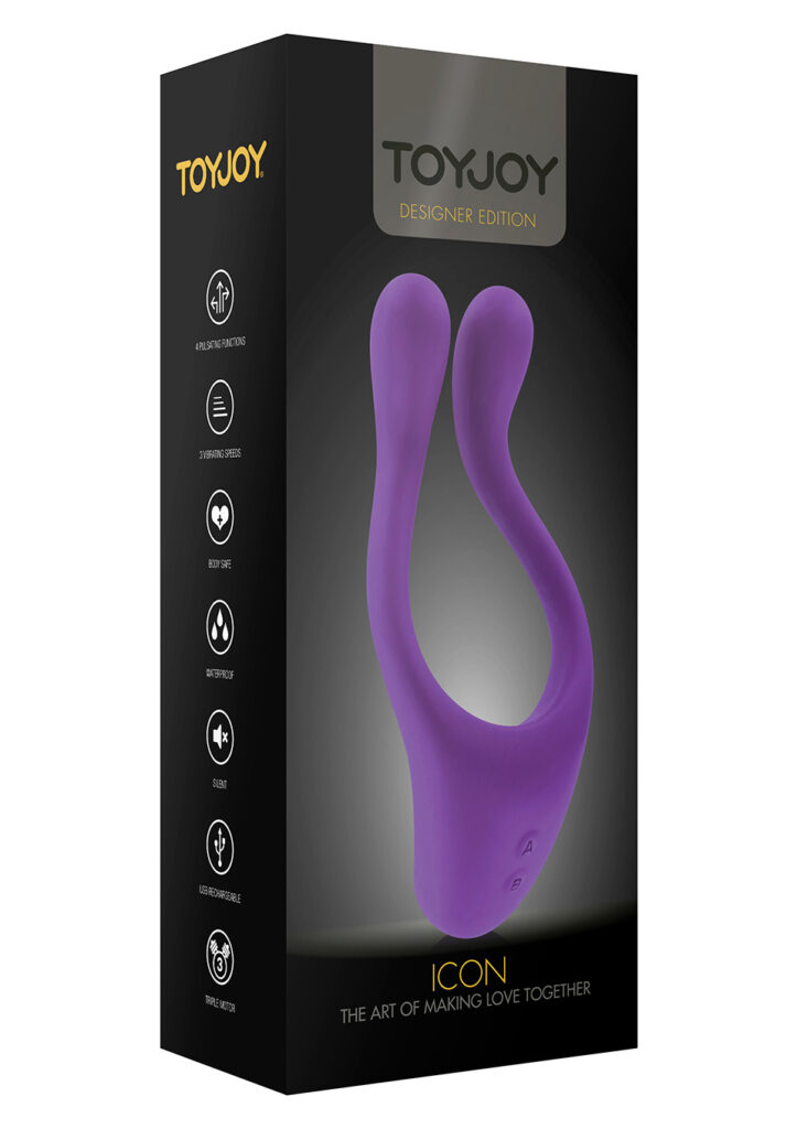 ICON COUPLES MASSAGER PURPLE SEXLEKSAKER FÖR PAR-3