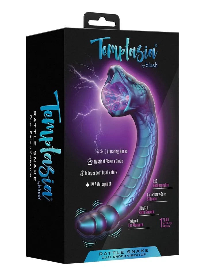 Rattle Snake Glowing Plasma Globe - Dragon dildo 0