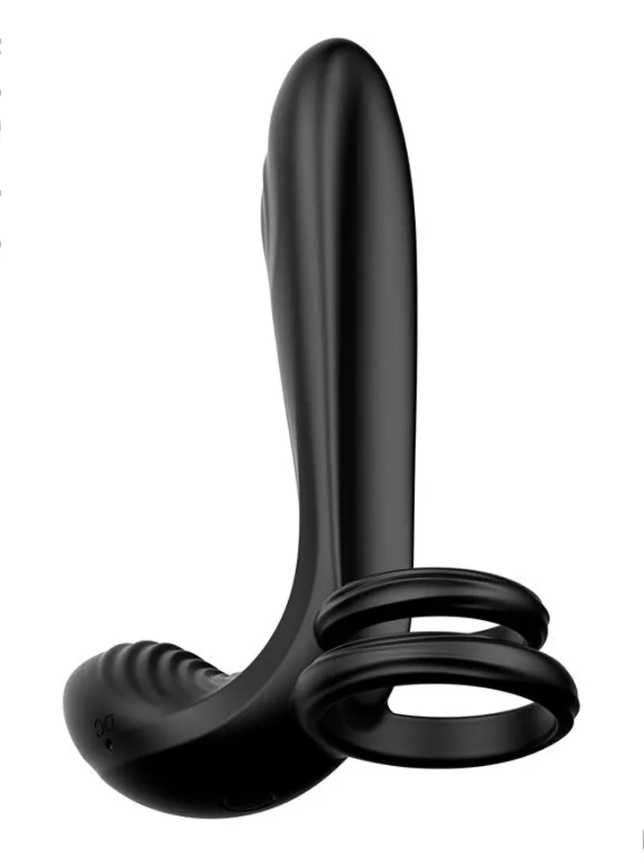Synkox Girth Gainer Vibrating Double Cockring - Penisring med vibrator 0