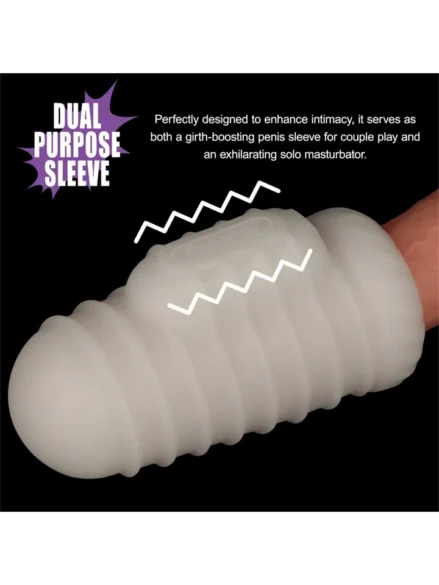 Knights Ring Vibrating Dual Purpose Sleeve-Wavy - Penisförlängare/Sleeve med vibrator 0