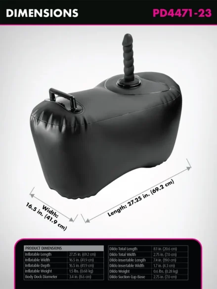 Fetish Fantasy Body Dock Inflatable Love Seat - Sexkudde och dildo 0