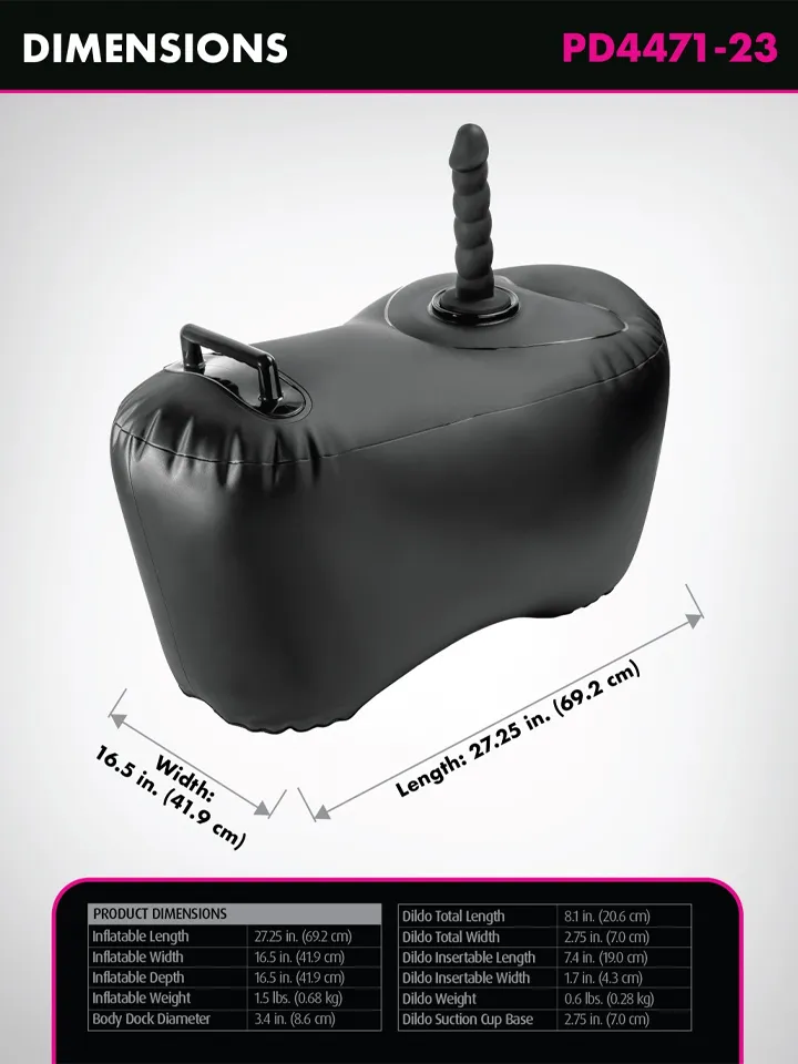 Fetish Fantasy Body Dock Inflatable Love Seat - Sexkudde och dildo 0