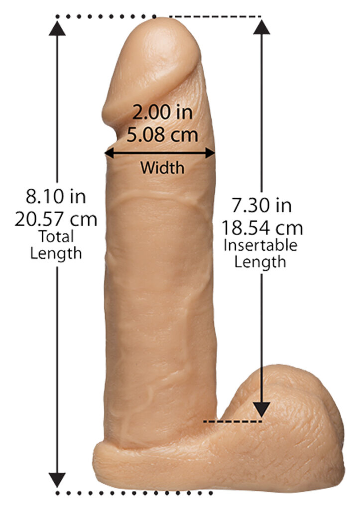 Vacu Lock 8" Inch Realistic Cock Flesh-3