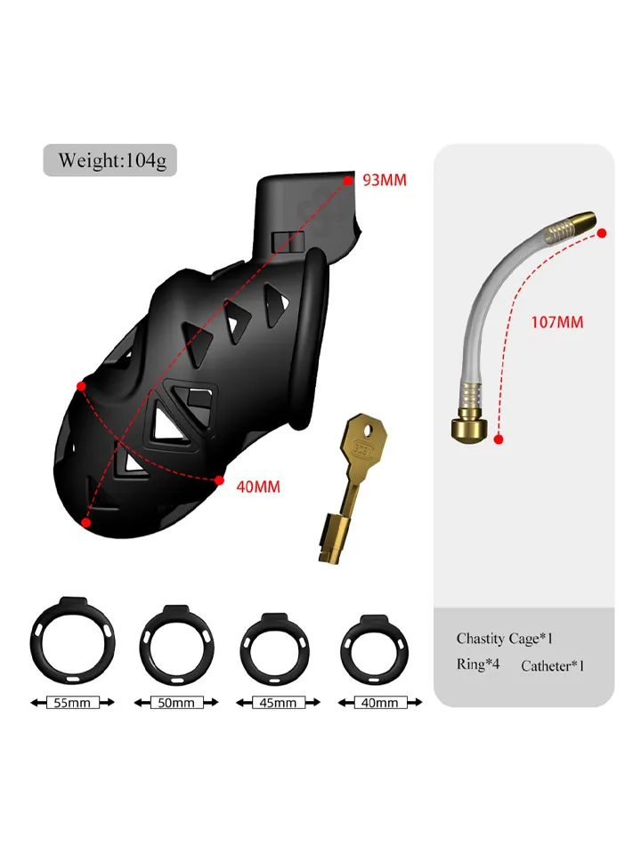 Sevanda Rattlesnake Chastity Cage Long - Penisbur 0