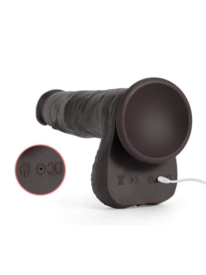 Idalis Vibrating, Thrusting & Rotating Dildo 23 cm - Dildo med vibrator 0