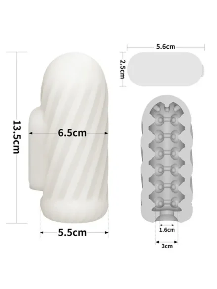 Knights Ring Vibrating Dual Purpose Sleeve-Spiral - Penisförlängare/Sleeve med vibrator 0