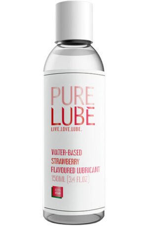 Pure Lube Strawberry Flavoured Lubricant 150 ml - Glidmedel med jordgubbssmak 0