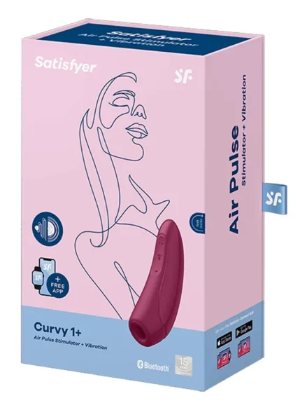 Satisfyer Curvy 1+ Rose Red - Appstyrd klitorisstimulator 0