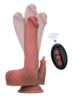 Heated Thrusting & Rotating Dildo With Clitoral Stimulation - Dildo med vibrator 0
