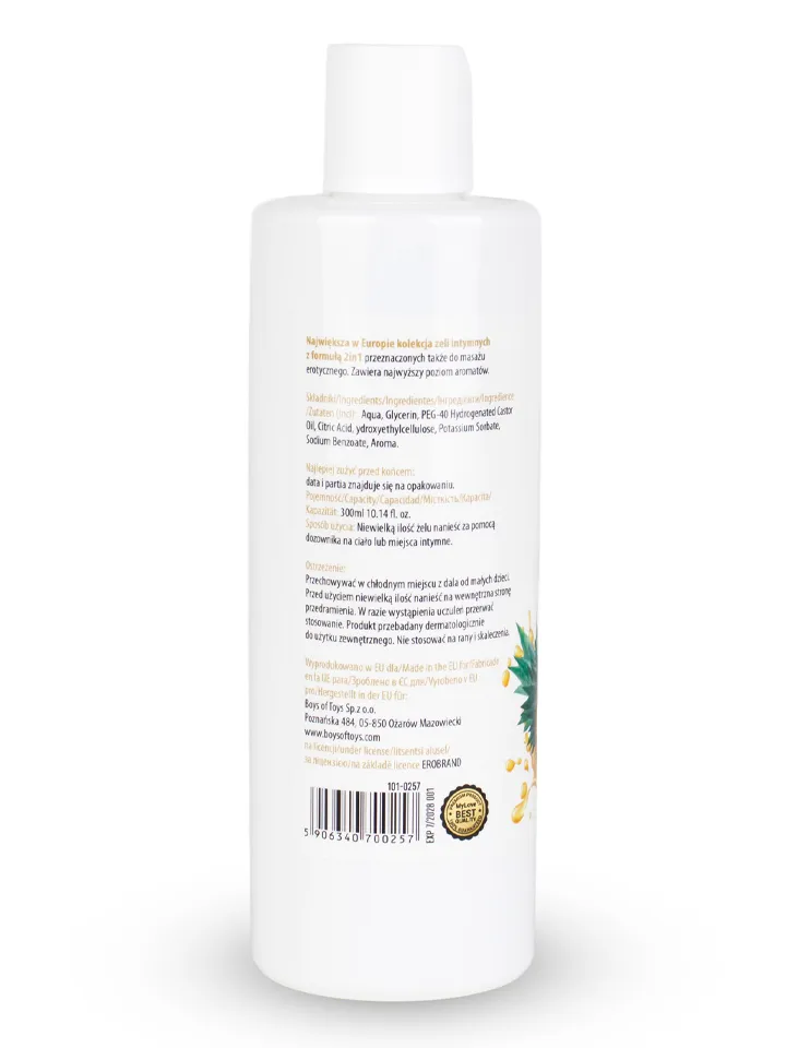 Intim & Massage Lubricant Pineapple 300 ml - Glidmedel & Massagelotion 0