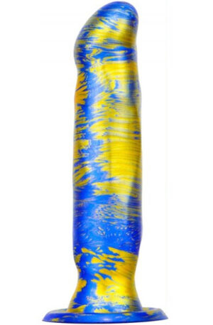 Metallic Fantasy Dildo Marbex Blue/Gold 19 cm - Dragon dildo 0