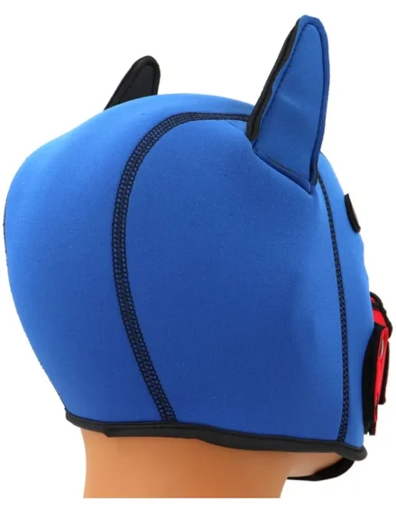 Puppy Fox Neoprene Hood Blue-Red - BDSM mask 0
