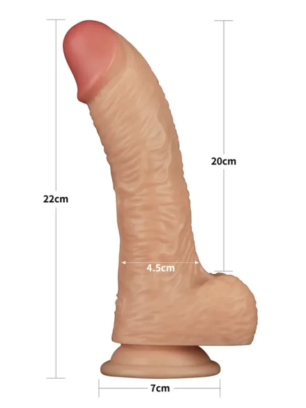 Realistic Vibrating Power Cock 22 cm - Dildo med vibrator 0
