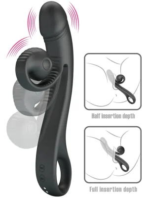 Love Romance Selma Snail Rabbit Black - G-punktsvibrator 0
