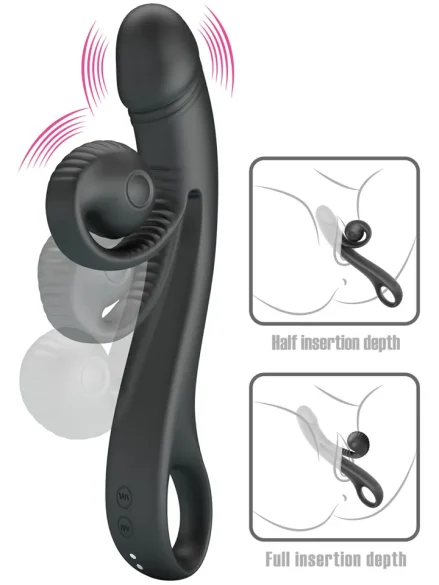 Love Romance Selma Snail Rabbit Black - G-punktsvibrator 0
