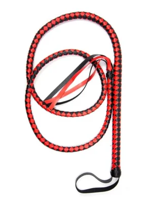 Long Whip Black & Red 210 cm - Piska 0