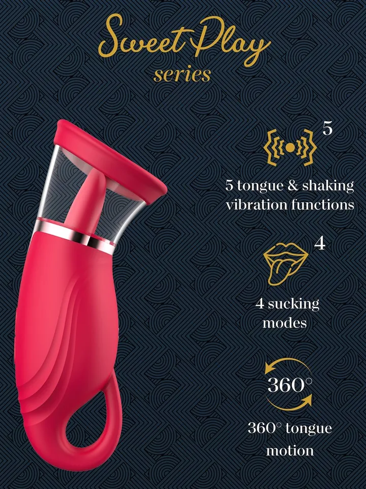 Suction Vibrator With 360° Tongue Stimulation - Klitorisvibrator 0