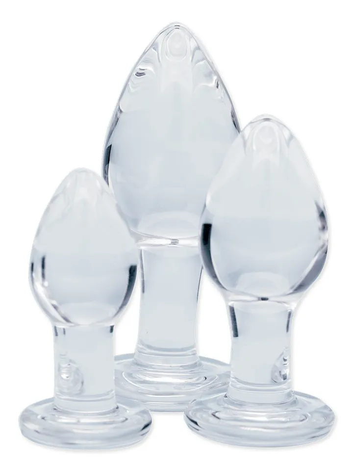 Clarity Utopian Trinity Glass Anal Plug Set