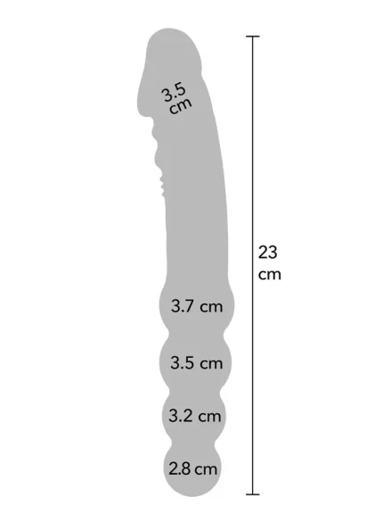 Dual Sided Anal Vibrator 23 cm - Analdildo med vibration 0