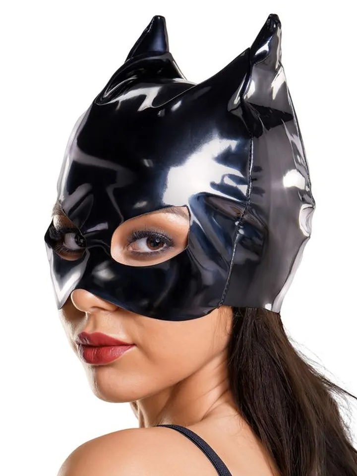 Ann Wetlook Cat Mask Black - BDSM mask 0