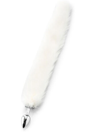 Zenn Deluxe Fluffy Fox Plug White - Analplugg med svans 0
