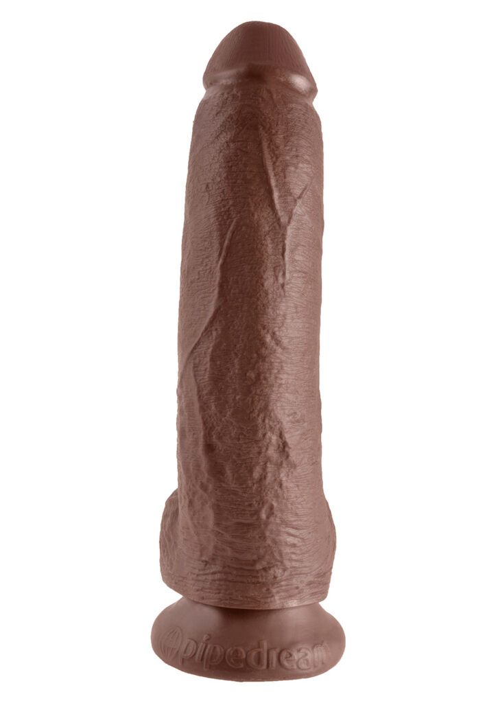 KING COCK 9 INCH W/ BALLS BROWN DILDO-2