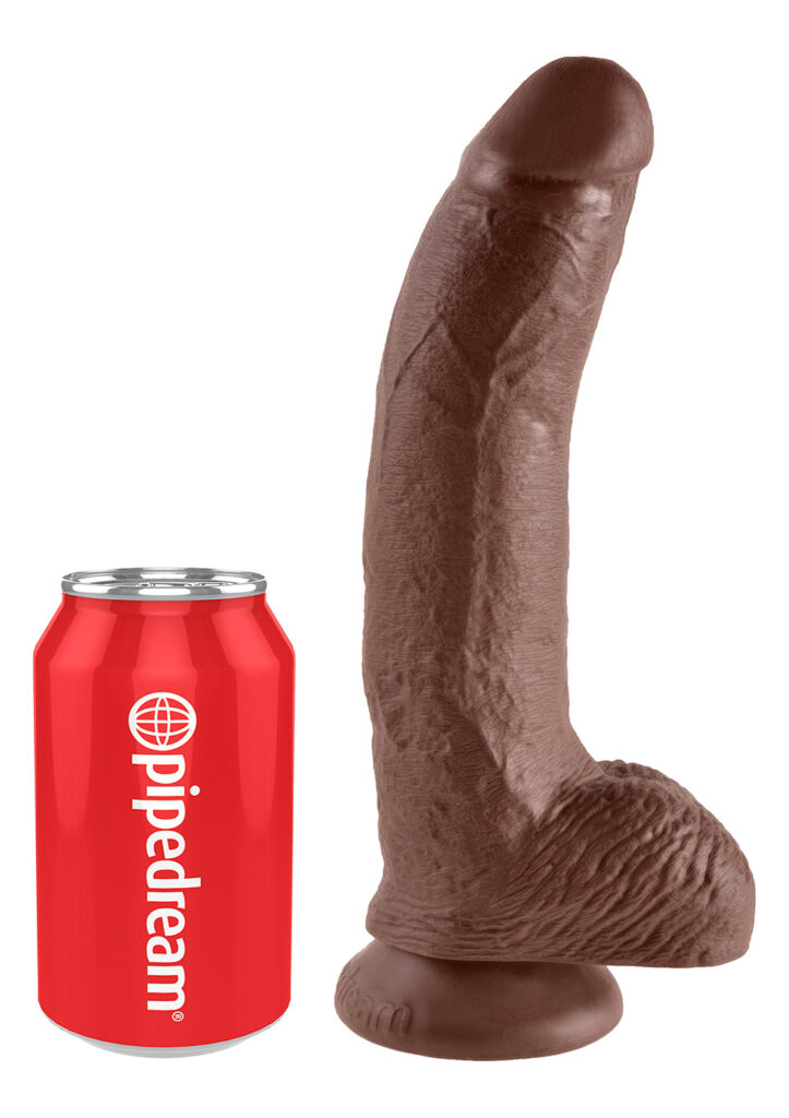 KING COCK 9 INCH W/ BALLS BROWN DILDO-4