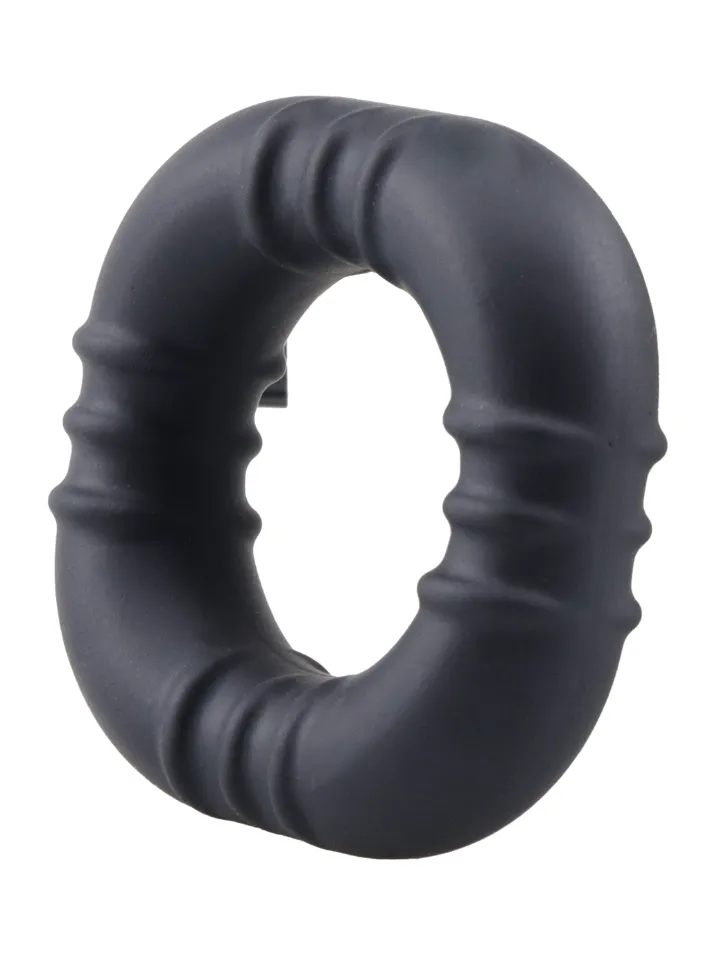 Square Fit Silicone Cock Ring Black - Penisring 0