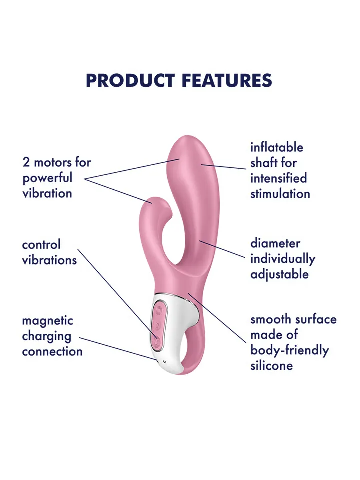 Satisfyer Air Pump Bunny 2 Light Red - Rabbitvibrator 0