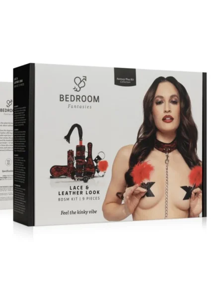 Lace & Leather Look 8-pcs Bondage Set - Bondage paket 0