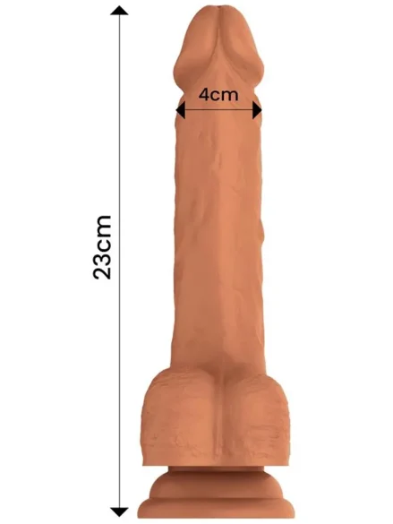 Quintus Thrusting, Waving & Vibration Dildo 23 cm - Dildo med vibrator 0