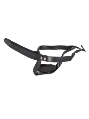 Double Silicone Dildos Strap-On Black - Strap-on dubbel 0