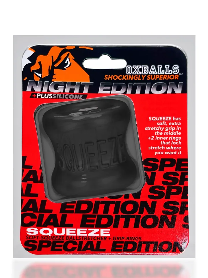 Oxballs Squeeze Soft Grip Ballstretcher Night Black - Ball stretcher 0