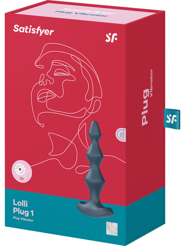 Satisfyer Lolli Plug 1, Plug Vibrator, blågrå-3