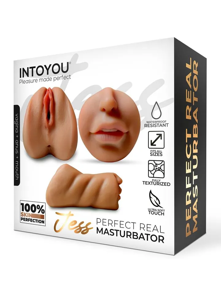 Jess Super Realistic Vagina, Anus & Mouth - Lösvagina 0