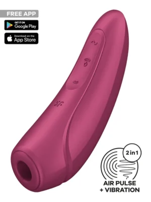 Satisfyer Curvy 1+ Rose Red - Appstyrd klitorisstimulator 0