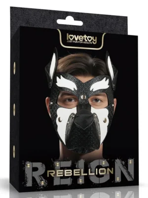 Rebellion Reign Howl Pup Mask White - BDSM mask 0