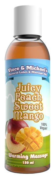 Juicy Peach Sweet Mango Värmande massageolja 150 ml-1