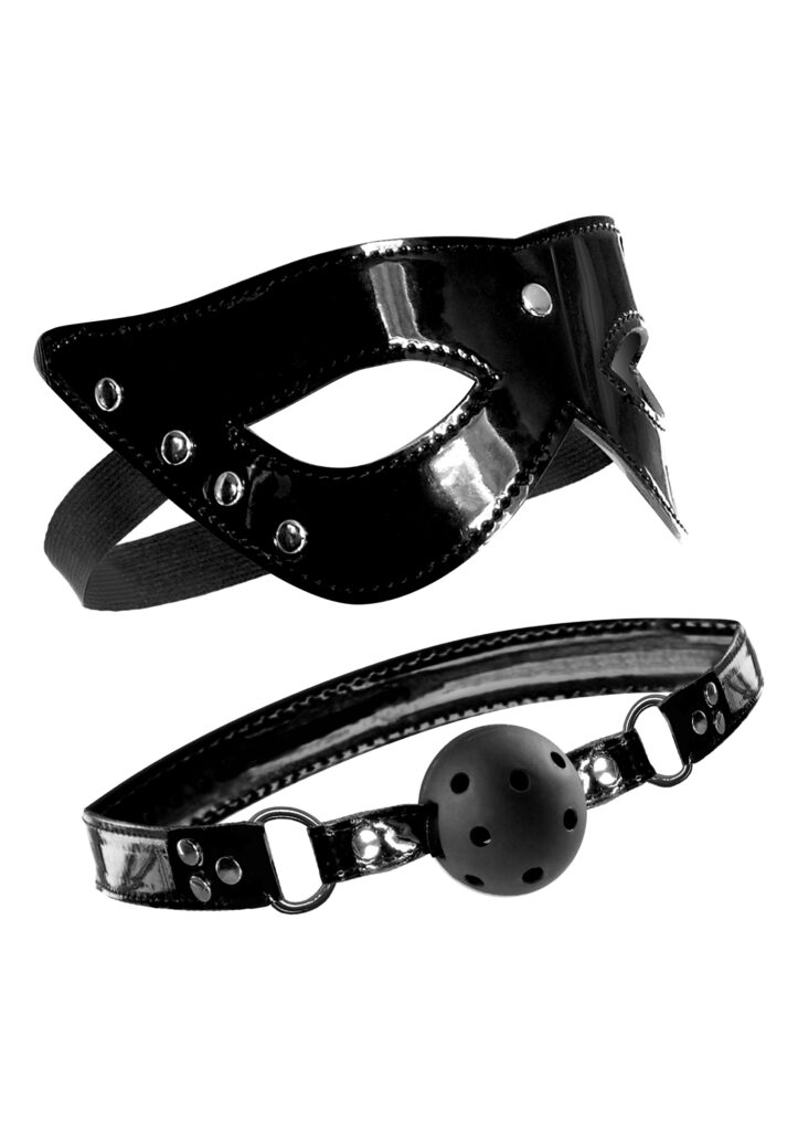 Masquerade Mask & Ball Gag-1