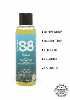 S8 Massage Oil French Plum & Egyptian Cotton 125 ml-2
